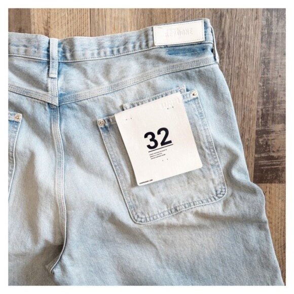 RE/DONE High-Rise Wide Leg Painter Jeans Faded Artisan Wash - Size 32 - Picture 8 of 9